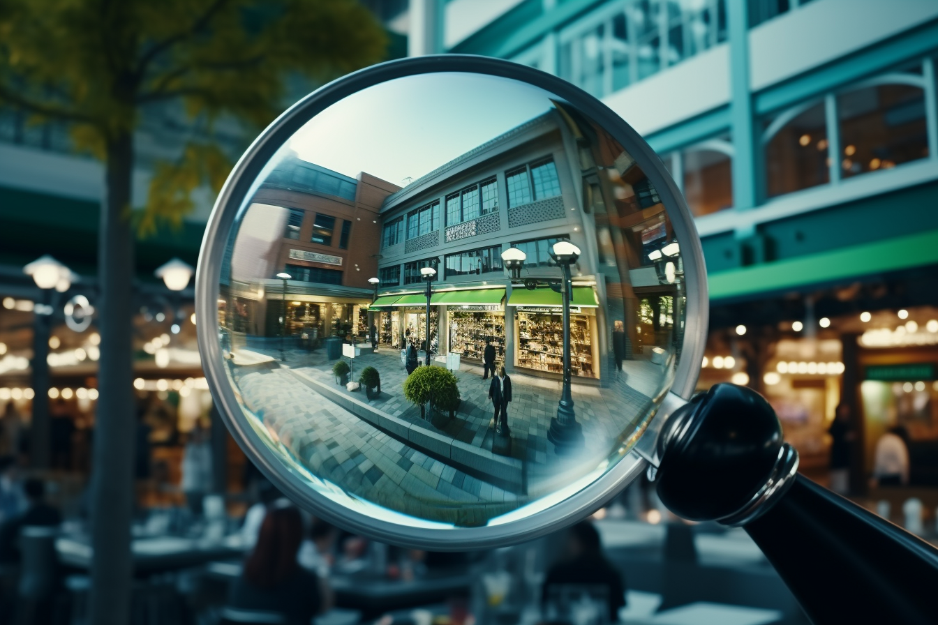 Magnifying a restaurant location data report